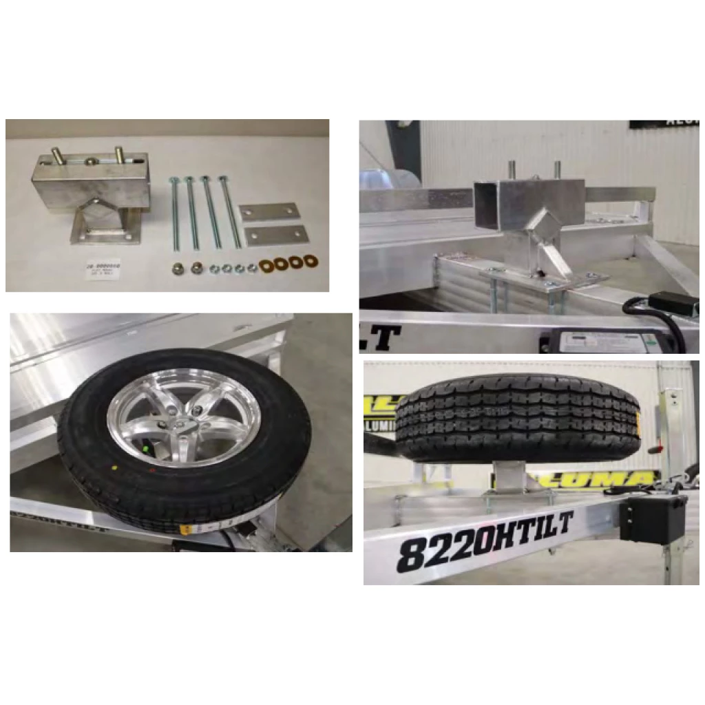 Aluma Trailers Manufacturing Aluma 5 Bolt Flat Spare Tire Carrier #20-0000080 3 Aluma Trailers Manufacturing Aluma 5 Bolt Flat Spare Tire Carrier #20-0000080