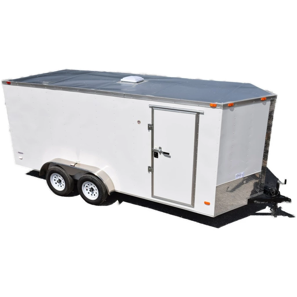 Cynergy Cargo LLC CY218 Cynergy 7x16 Enclosed Trailer TA White 3 Cynergy Cargo LLC CY218 Cynergy 7x16 Enclosed Trailer TA White